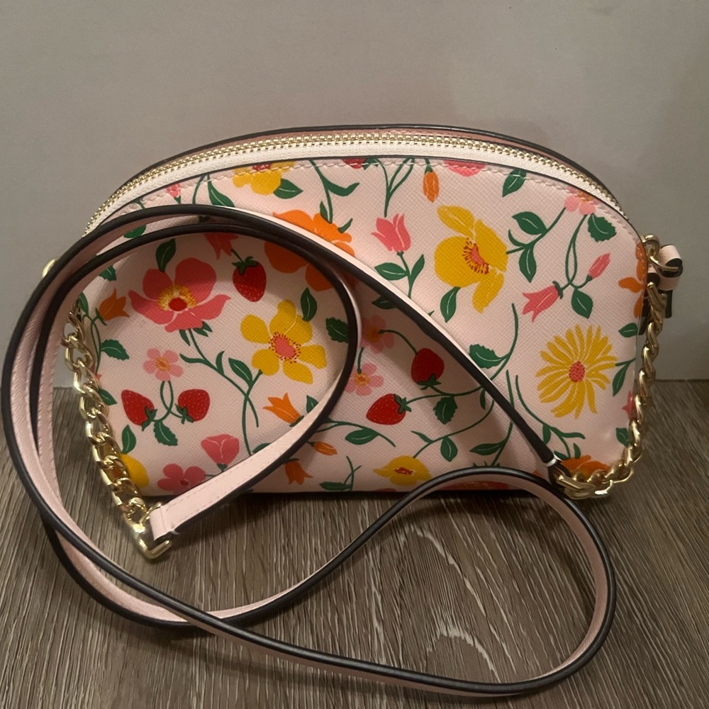 Kate Spade floral cross body bag pink and multicolor KL233 - Picture 2 of 7